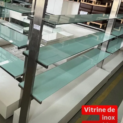 vitrine em inox com led